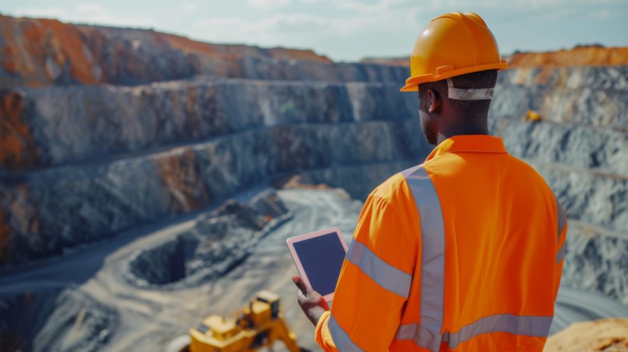 Mining professionals at work in South Africa